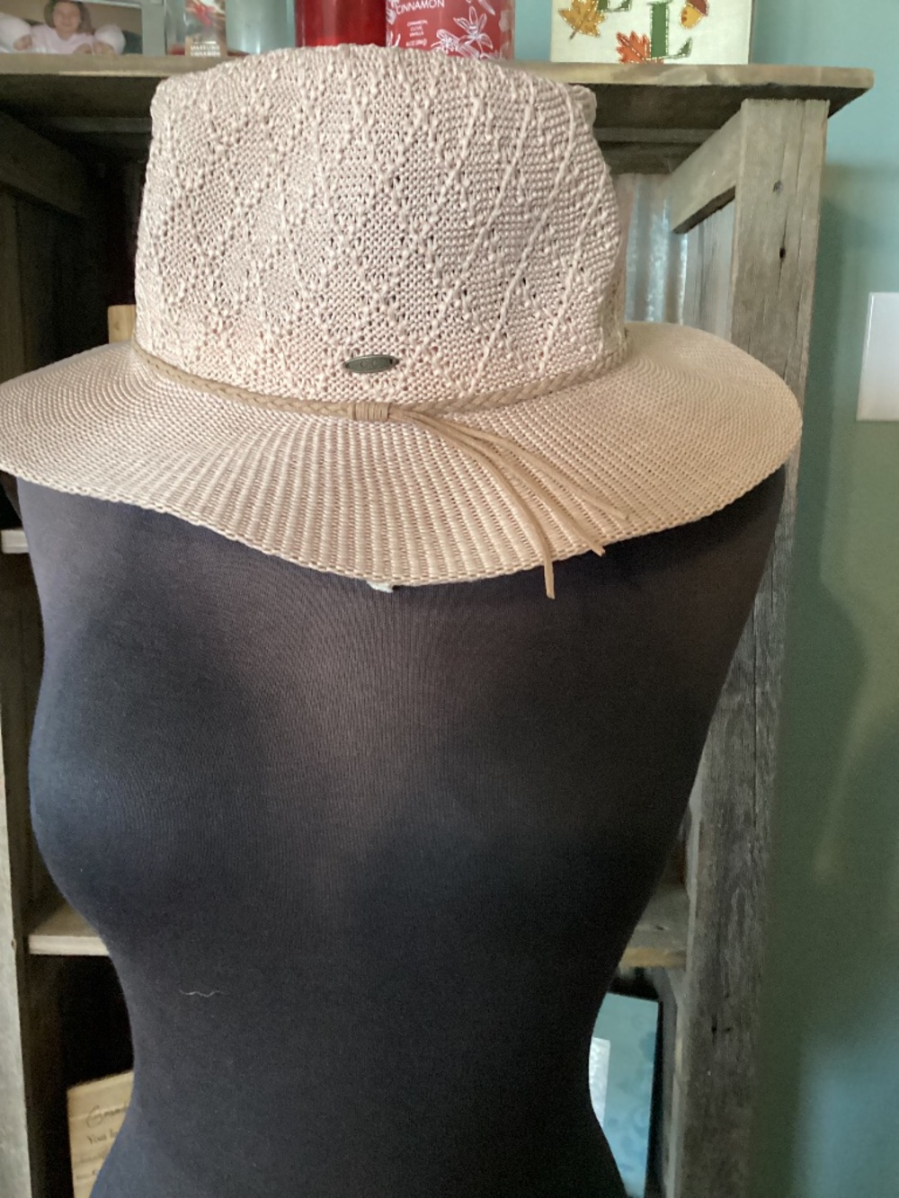 C.C beige Panama sun hat